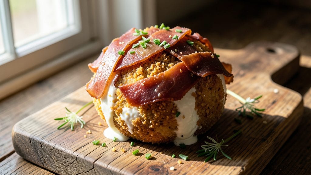 Old Fashioned Dried Beef Cheese Ball Recipe: Crunchy Herb Crown Over Savory Swirls